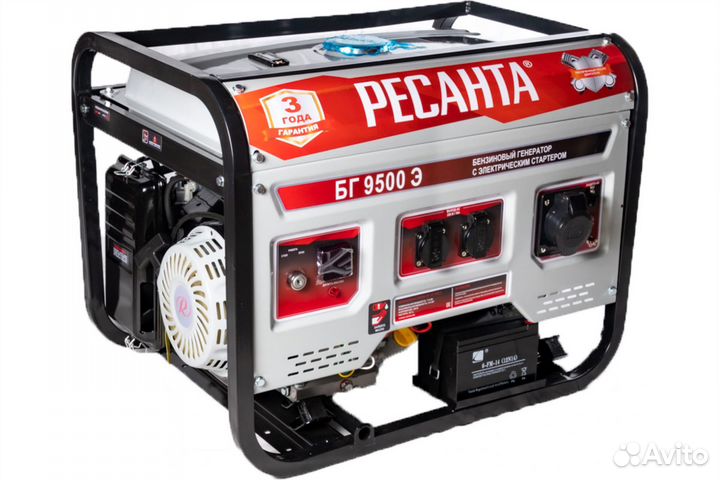 Генератор Бензиновый Ресанта бг 9500 Э 8 кВт