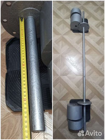 Штанга для силовых упражнений. Гриф 13кг, 4 блина