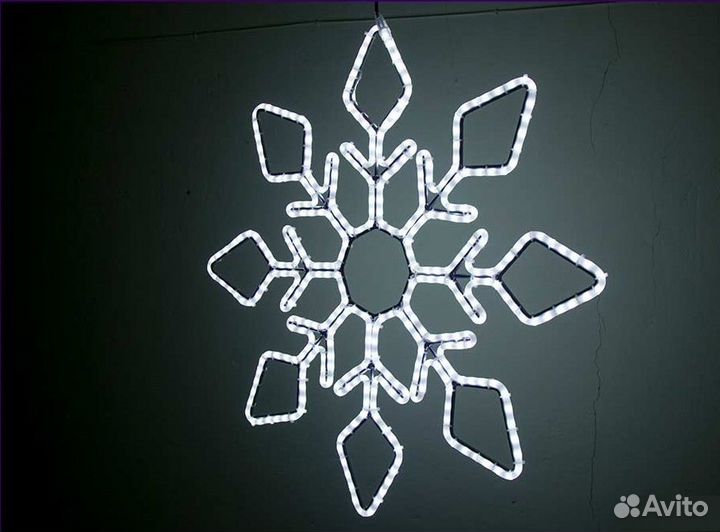 Снежинки из гибкого неона