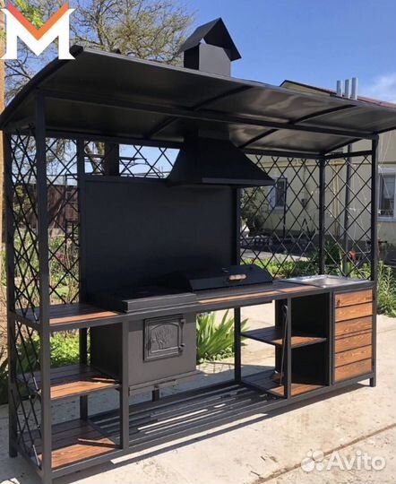 Мангал с крышей