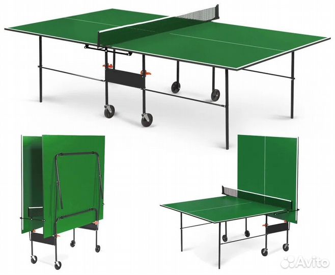 Теннисный стол складной компактный с сеткой