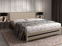 Кровать из массива березы для стильной комнаты