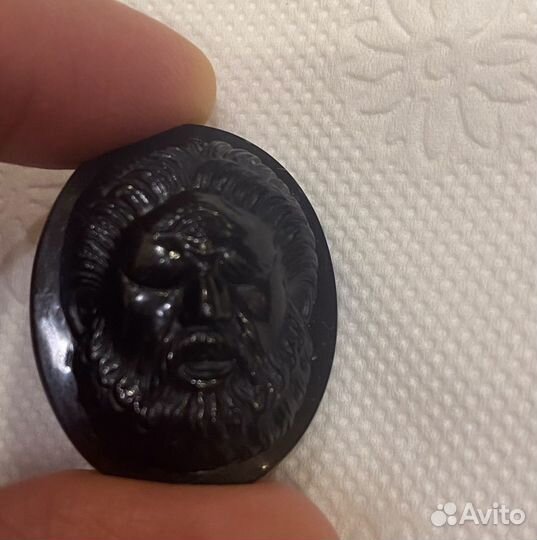 Камея, резьба, обсидиан
