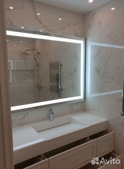 Зеркала с фронтальной подсветкой на заказ