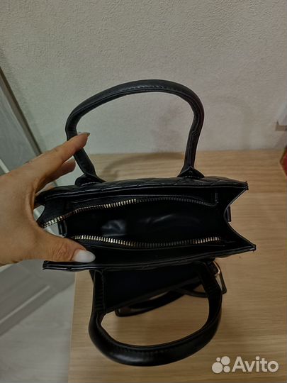 Сумка маленькая черная экокожа