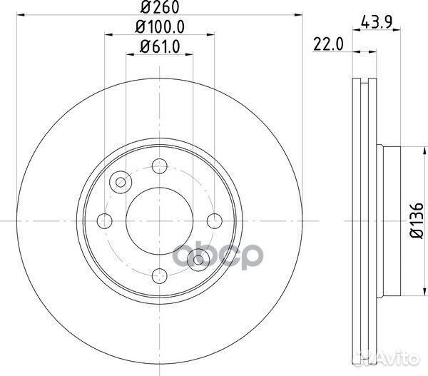 Диск тормозной перед LCV ND2030K nisshinbo