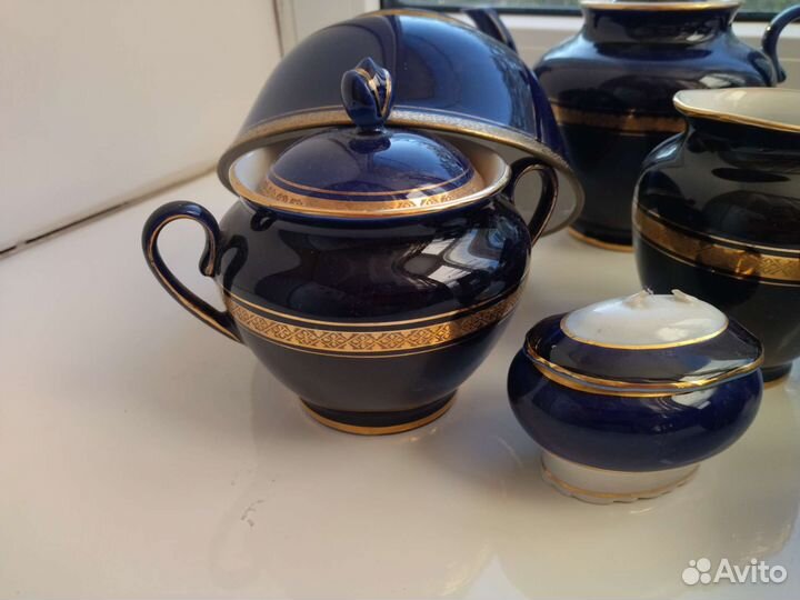 Чайный сервиз лфз СССР- синий cobalt