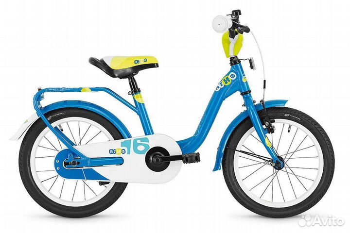 Велосипед детский б/у 16 дюймов scool nixe синий
