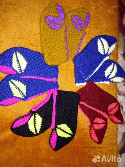 Вязанные сапожки и следки