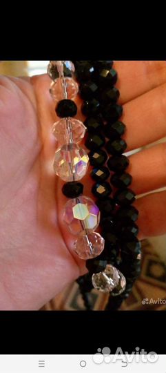 Бусы чешское стекло СССР 3 шт