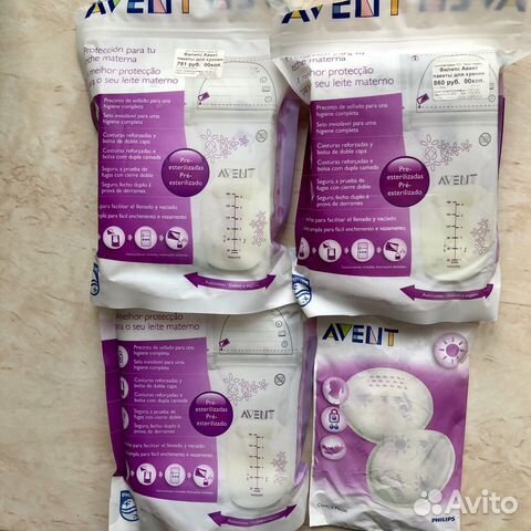 Avent пакеты для хранения молока новые