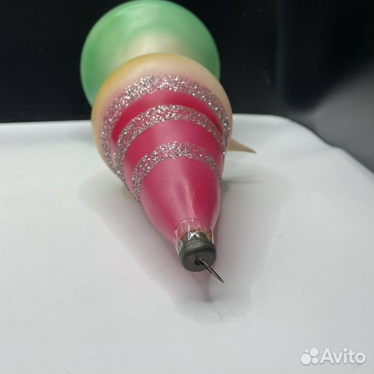 Елочная игрушка Снеговик 28см редкая СССР (сзр)