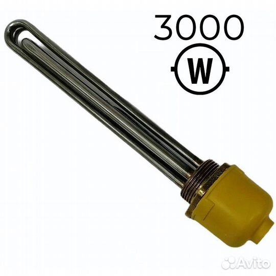 Тэн 3 кВт (нерж) с резьбой DN32 (40 мм)