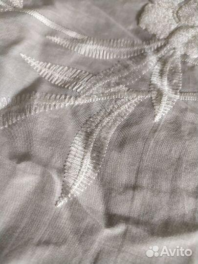 Ткань хлопок с шелком шитье вышивка