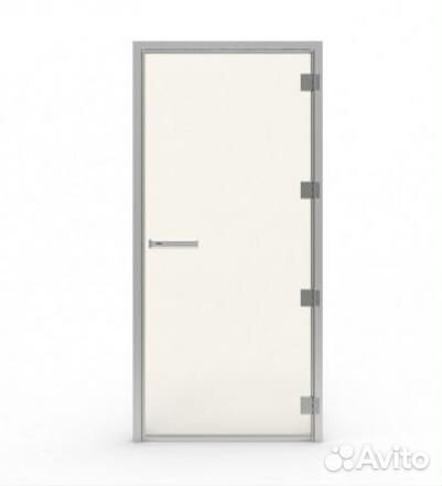 Дверь стеклянная (для турецкой парной), коробка ал