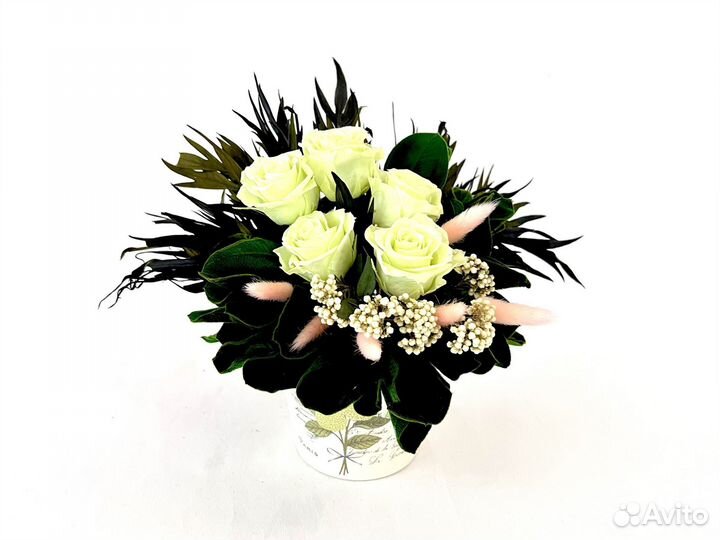 Композиция в керамическом кашпо