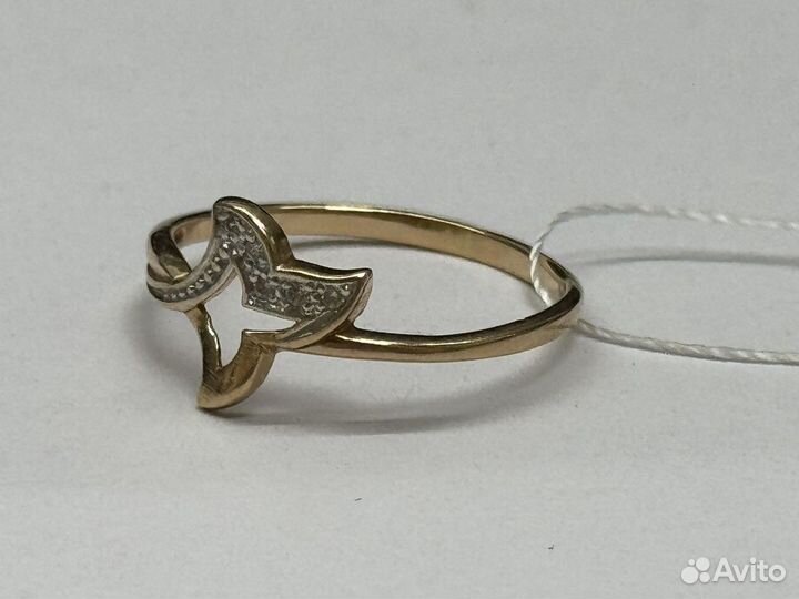 Кольцо с камнями золотое