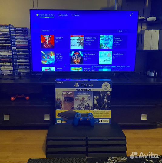 Sony PlayStation 4 Slim/ 500+ игр/Гарантия