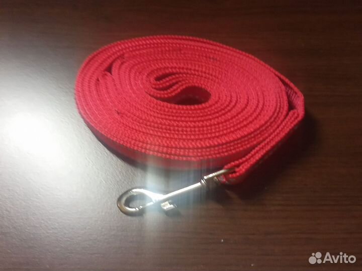 Поводок для собак светоотражающий длина 5 м