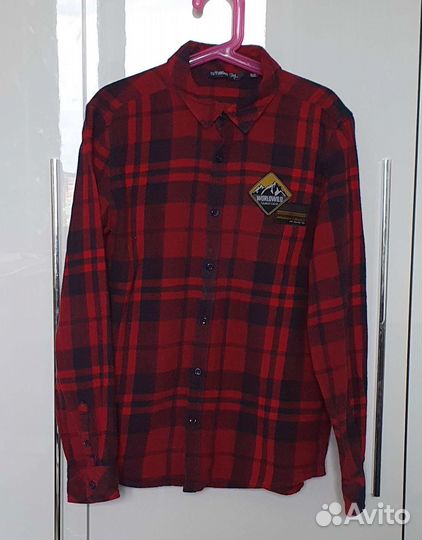 Рубашка тёплый хлопок/фланель 152