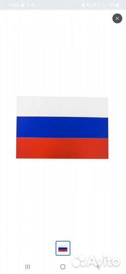 Флаг России 60*90 с флагштоком