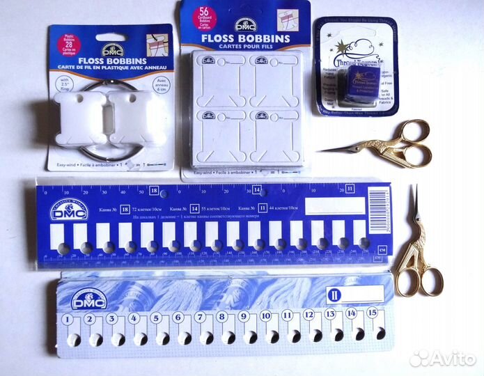 Аксессуары для рукоделия DMC,Clover,халфдолл и др