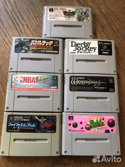Картриджи super famicom, snes, sfc