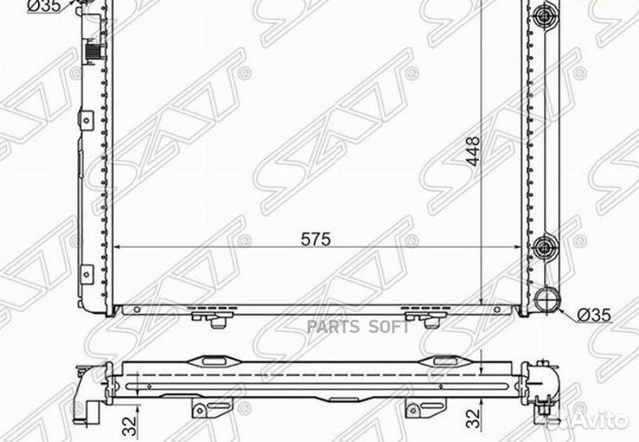 Радиатор охлаждения Мерседес С класс W201 2.3 82-9