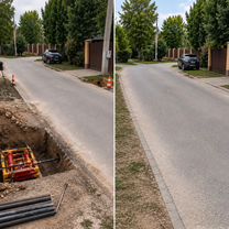 Прокол под дорогой для воды, газа и кабеля, Душанбе