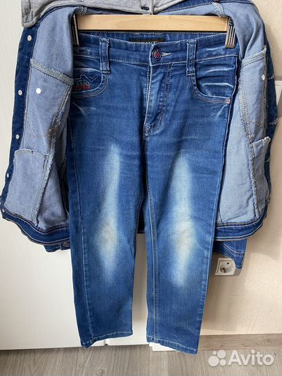 Джинсовый костюм для мальчика 122