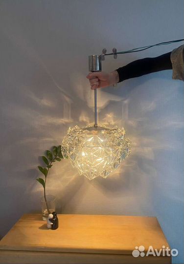 Винтажная хрустальная люстра Искра СССР светильник