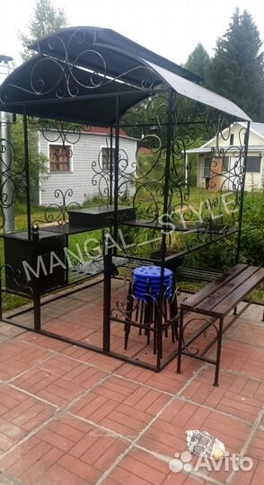 Мангал с крышей