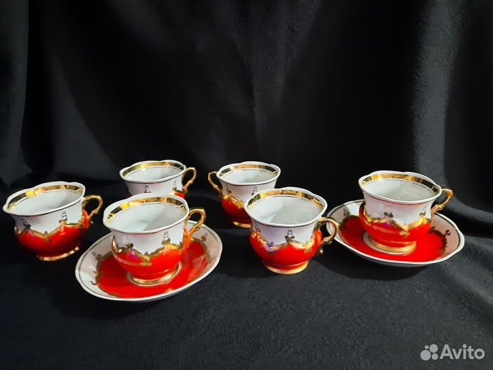 Чайные пары и чашки Красныйбутон