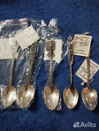 Чайные ложки серебро