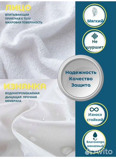 Матрас детский круглый и непромокаемая простынь