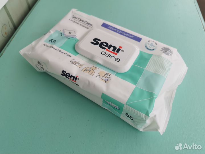 Салфетки влажные Seni care XL для ухода