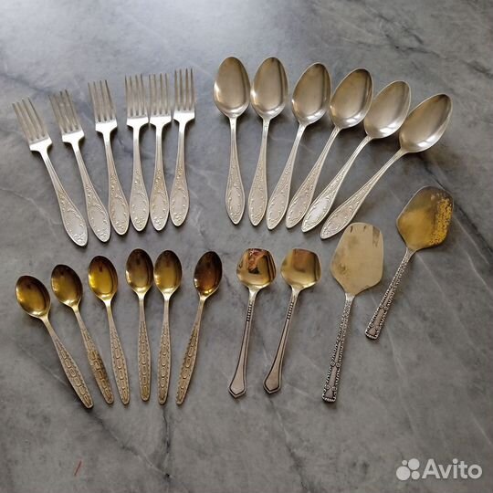 Мельхиоровые столовые приборы СССР