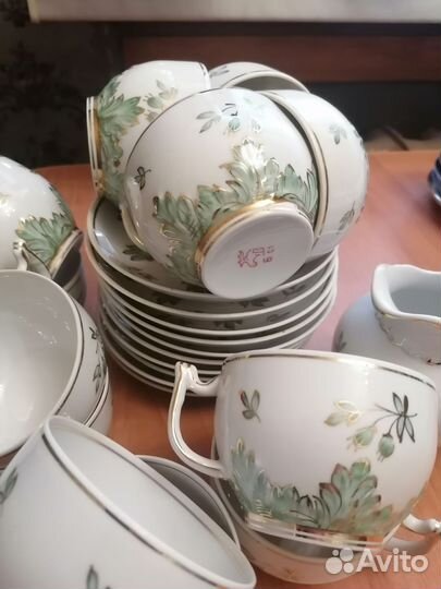 Бронь Чайный сервиз Вербилки СССР Барбарис