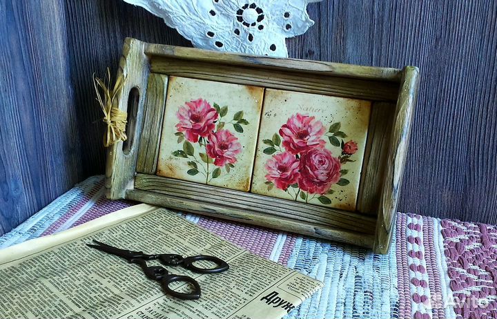 Поднос ручной работы