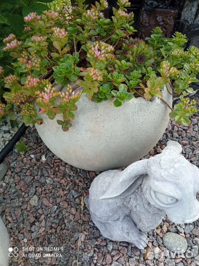 Шар бетонный/шаровидный вазон/садова фигура