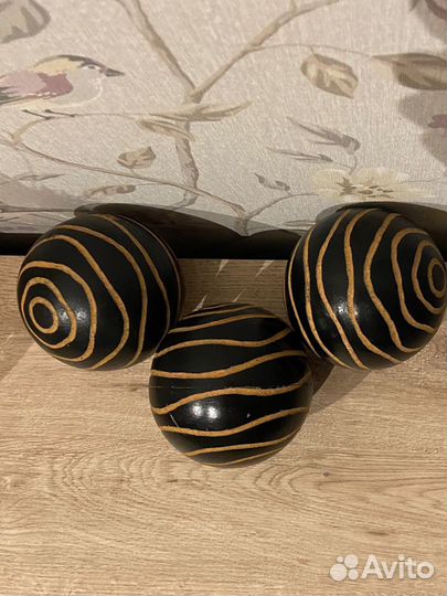 Шары деревянные как элемент интерьера