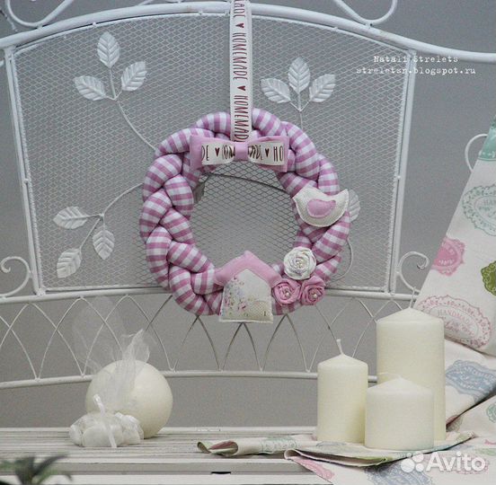 Текстильный венок для декора детской