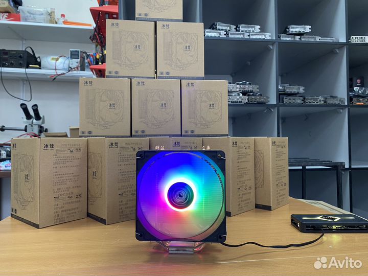 Кулер для процессора Башня RGB 4 трубки 4pin