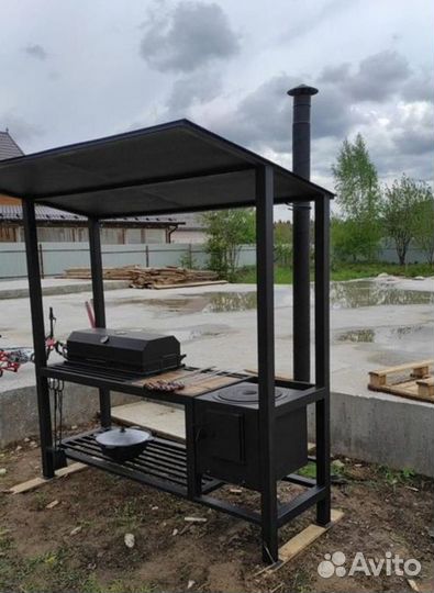 Мангал С крышей В стиле лофт