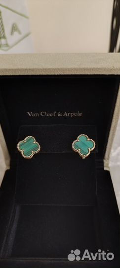 Золотые серьги Van cleef 585