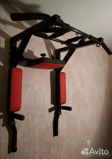 Мультихват Турник, черный с красным