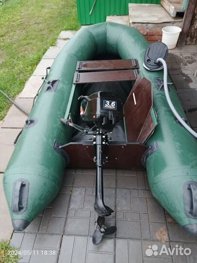 Надувная лодка пвх бу с мотором