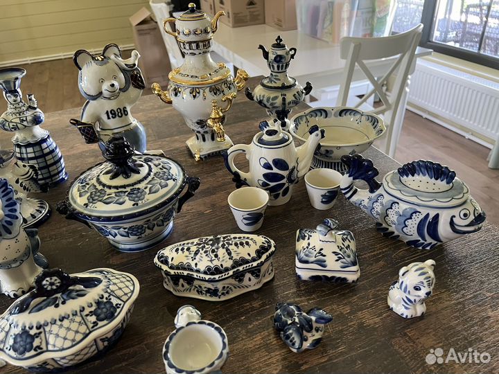 Посуда СССР Гжель