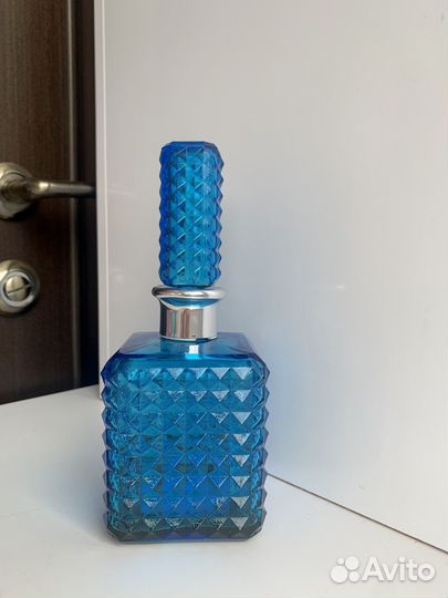 Ваза салатник синее стекло