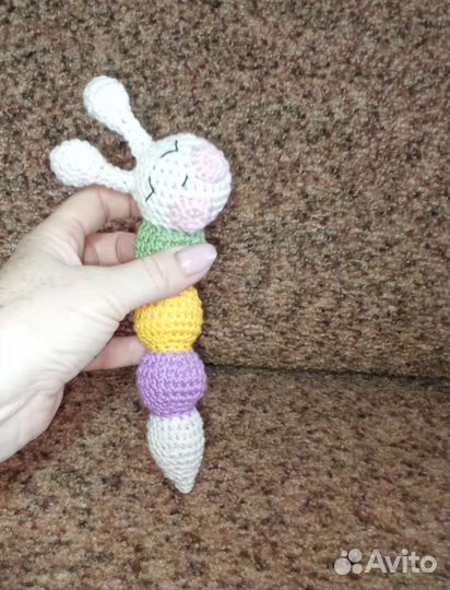 Вязаные игрушки ручной работы. Медвежонок